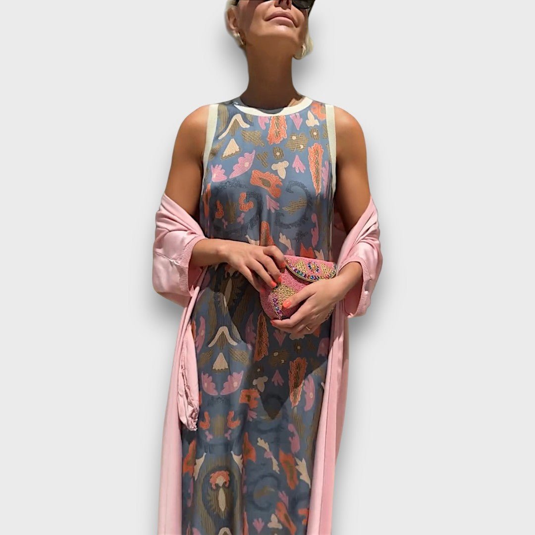 Elveria | Maxi abito con cardigan