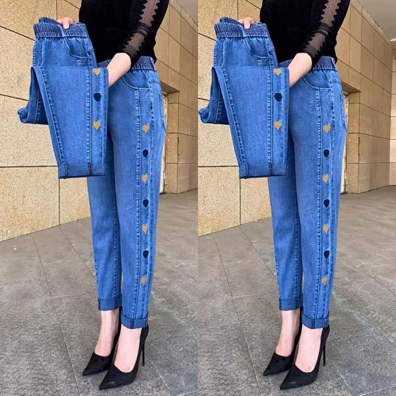 Soraya | Jeans elasticizzati con ricamo